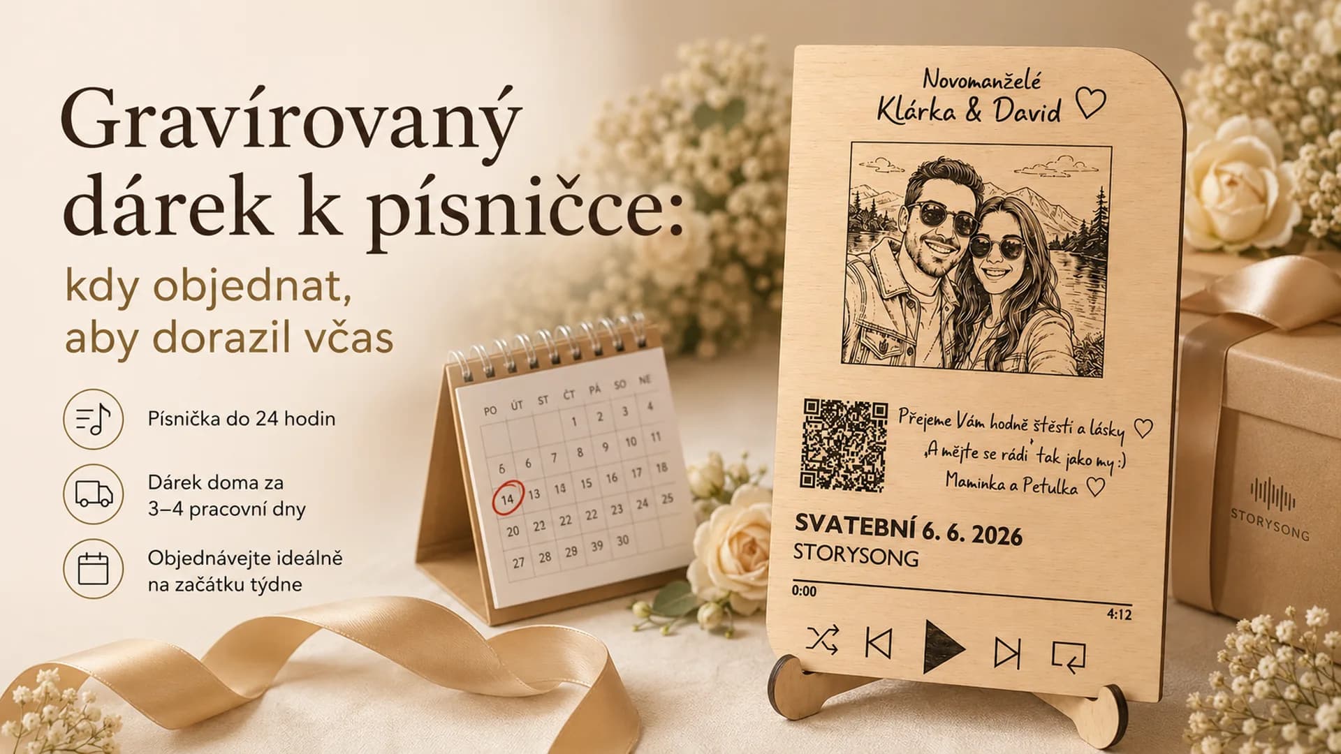 Gravírovaný dárek k písničce: kdy objednat, aby dorazil včas