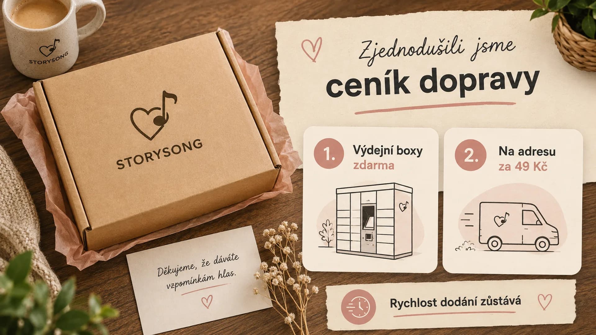 Zjednodušili jsme ceník dopravy: výdejní boxy zdarma, na adresu za 49 Kč